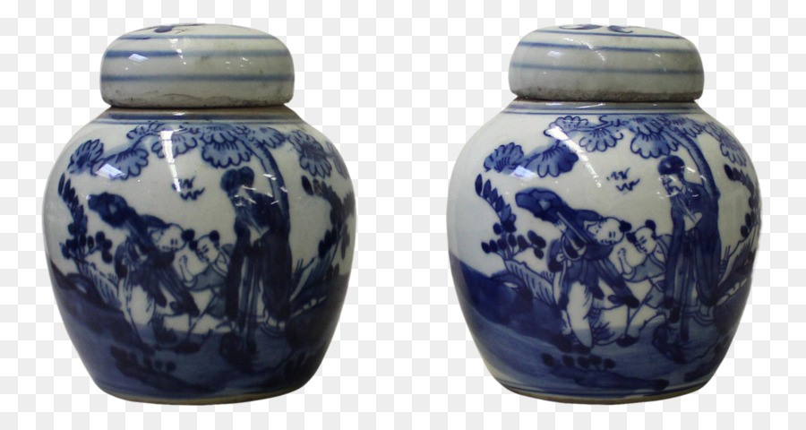 Pots Bleus Et Blancs，Porcelaine PNG