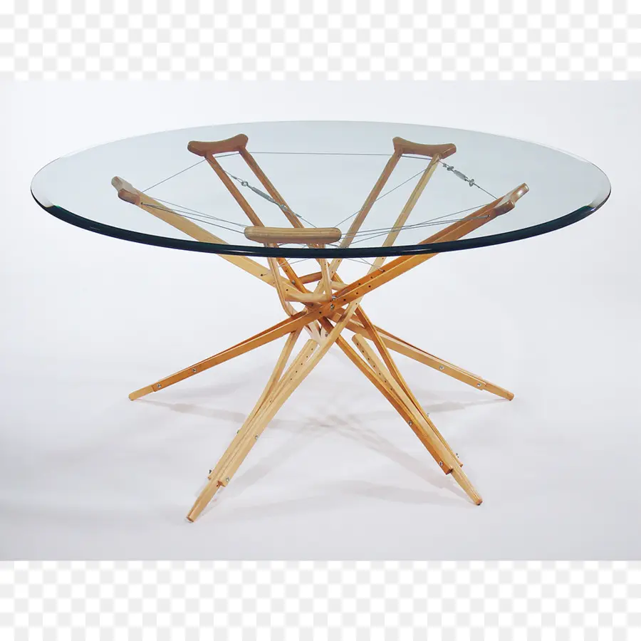 Table En Verre，Rond PNG