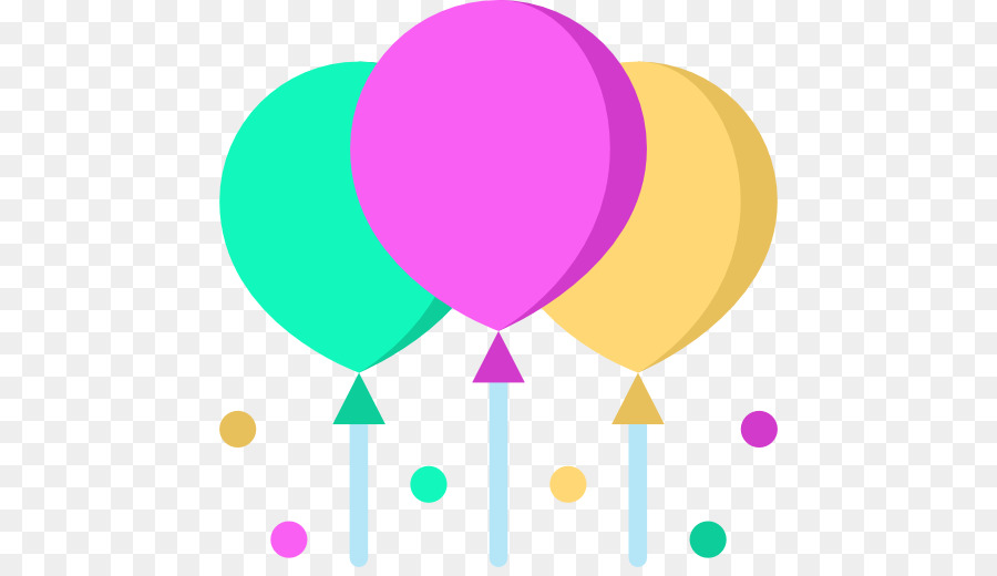 Ballons Colorés，Faire La Fête PNG