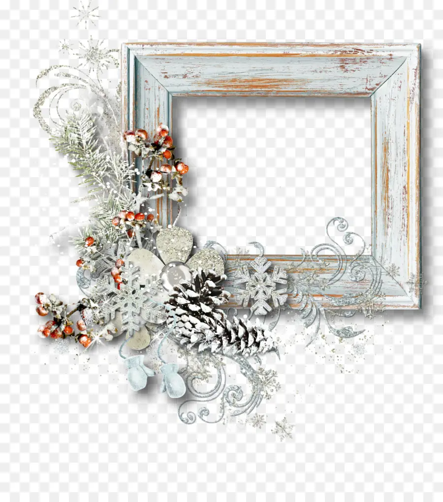 Cadre Décoratif，Hiver PNG