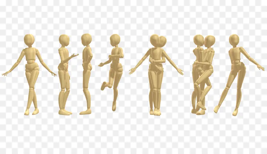 Mannequins En Bois，Poses PNG