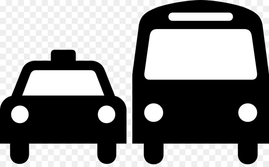 Voiture Et Autobus，Noir PNG