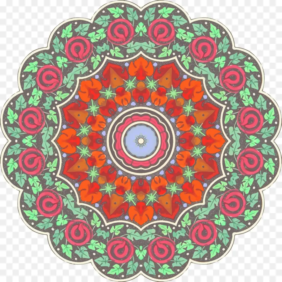 Mandala Coloré，Modèle PNG