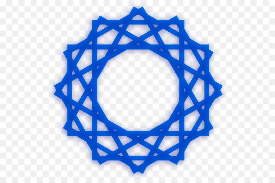 Motif Géométrique，Bleu PNG