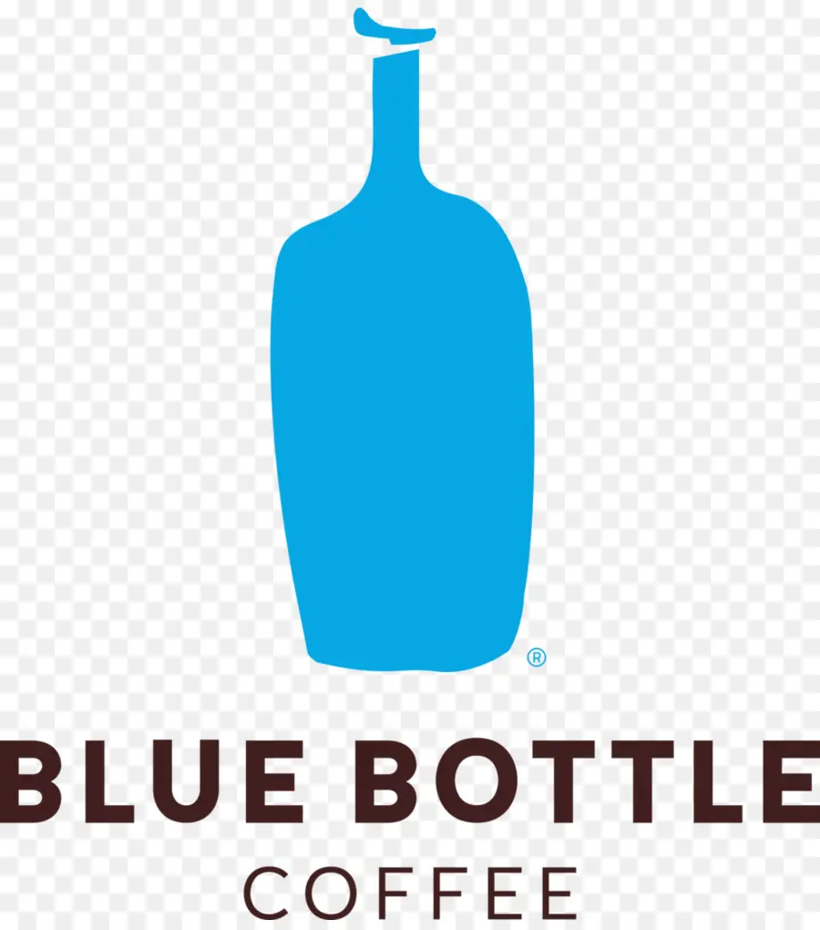 Logo De Café Bouteille Bleue，Café PNG