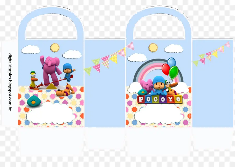 Sac Cadeau Pocoyo，Pocoyo PNG