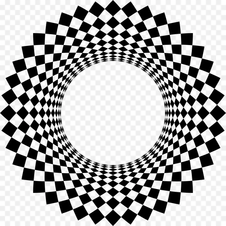 Illusion D'optique En Noir Et Blanc，Optique PNG