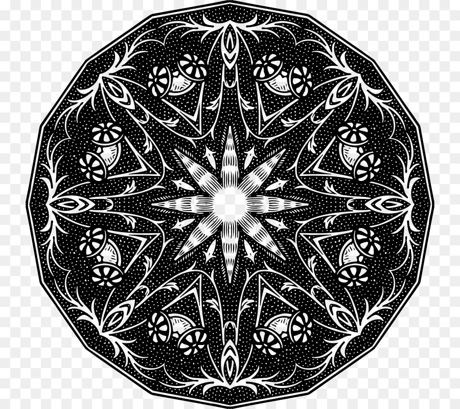 Mandala Noir，Modèle PNG