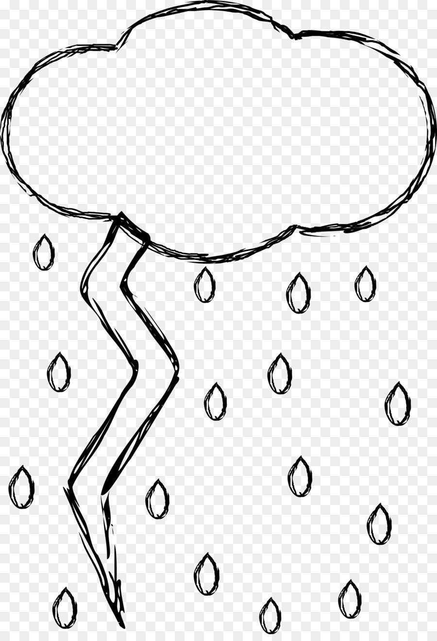 Nuage De Pluie，Foudre PNG