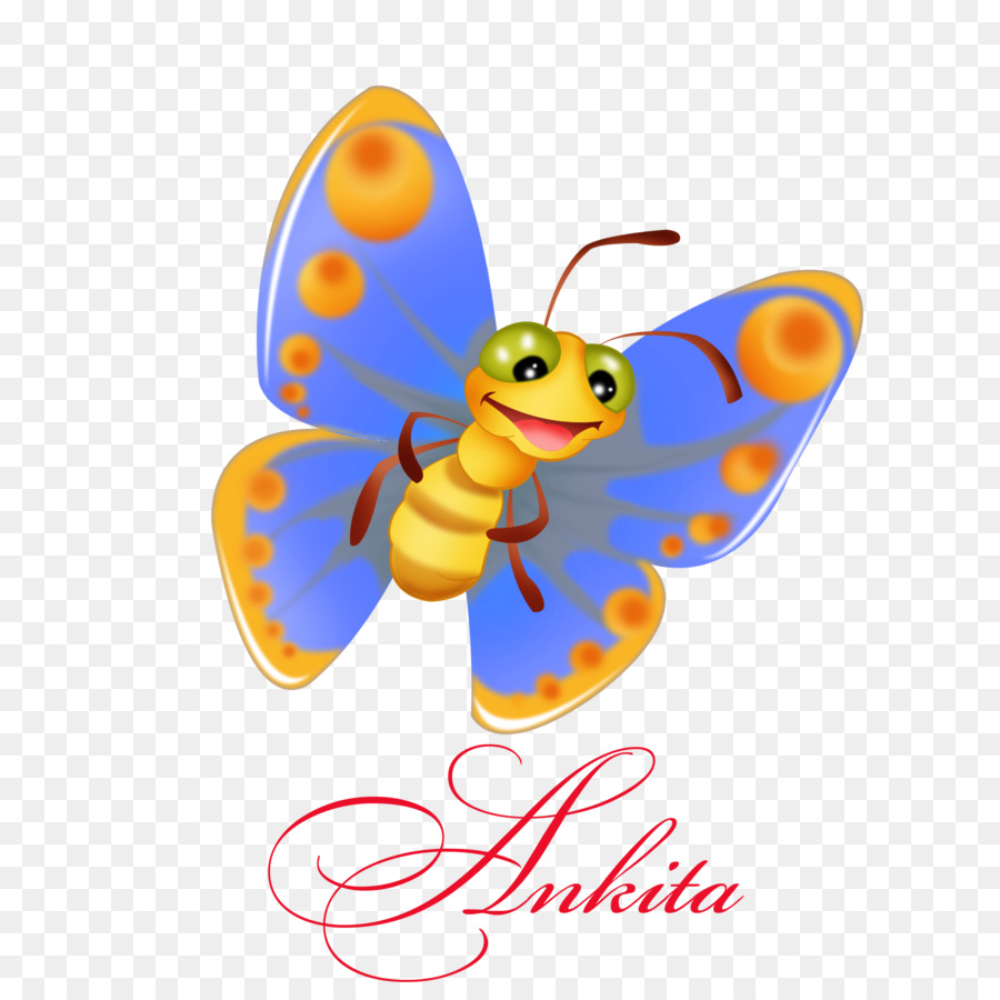 Papillon De Dessin Animé，Bleu PNG