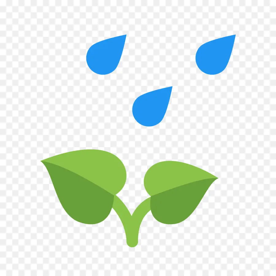 Plante Verte，Gouttes D'eau PNG