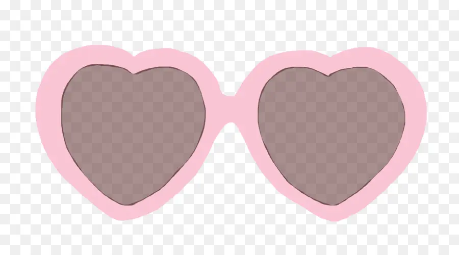 Lunettes Coeur，Rose PNG