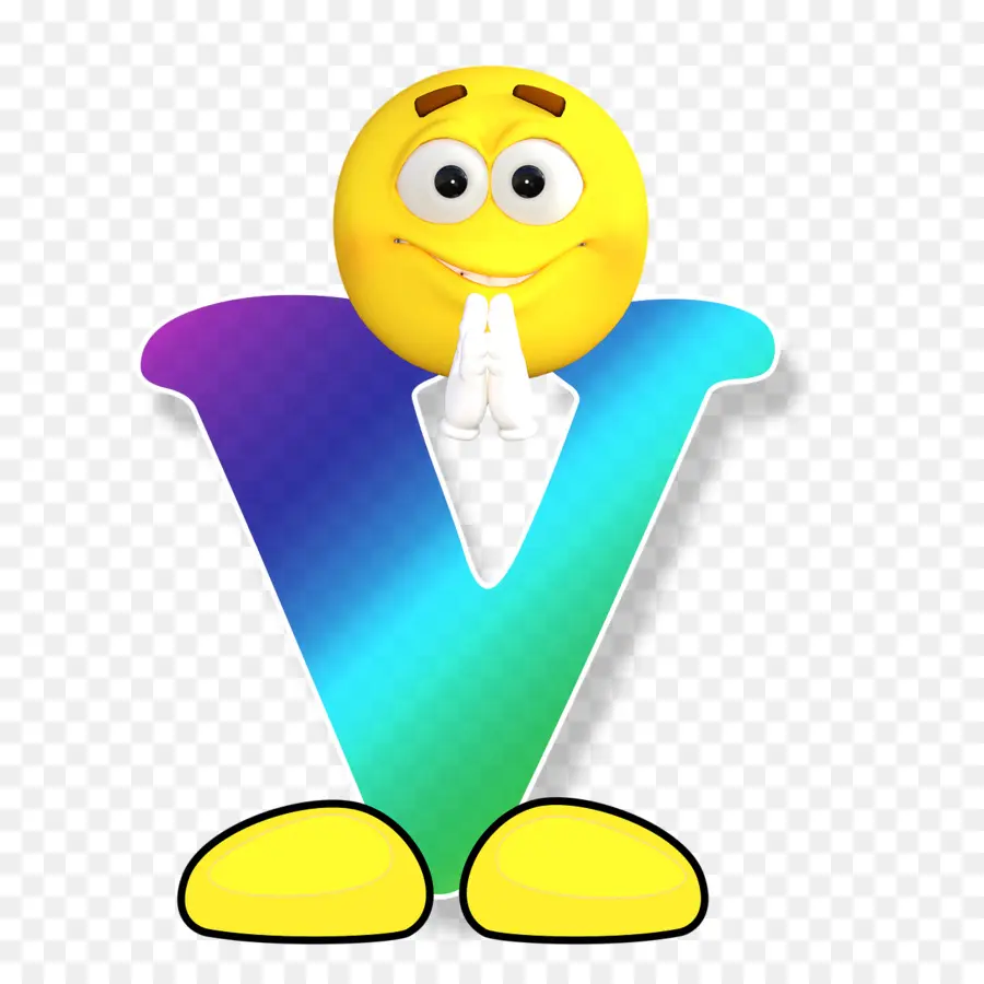 Smiley Avec V，Émoji PNG