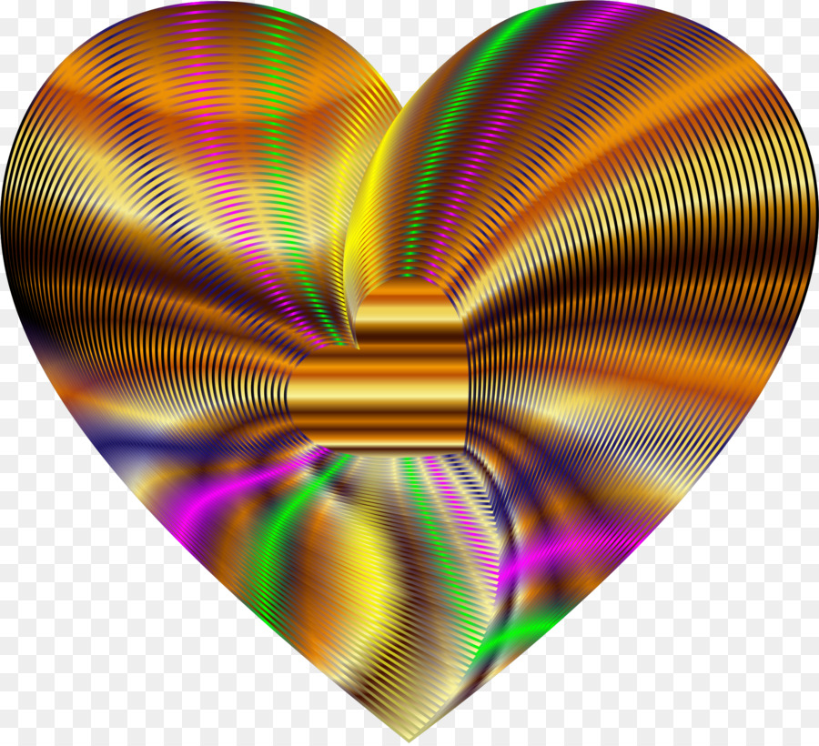 Coeur Coloré，Arc En Ciel PNG