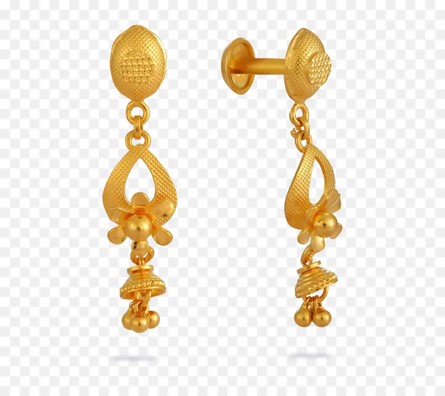 Boucles D'oreilles Pendantes En Or，Traditionnel PNG