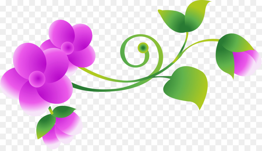 Fleurs Et Papillons，Feuilles PNG