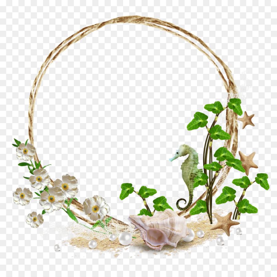 Couronne Florale，Hippocampe PNG