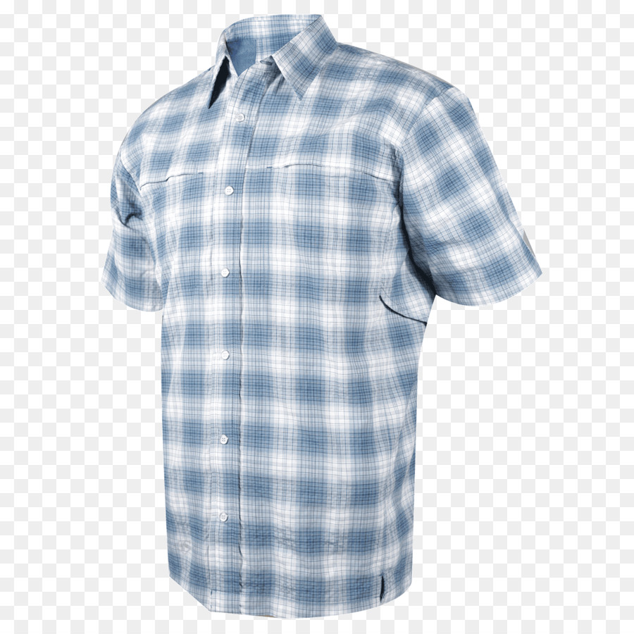 Chemise à Carreaux，Manches Courtes PNG