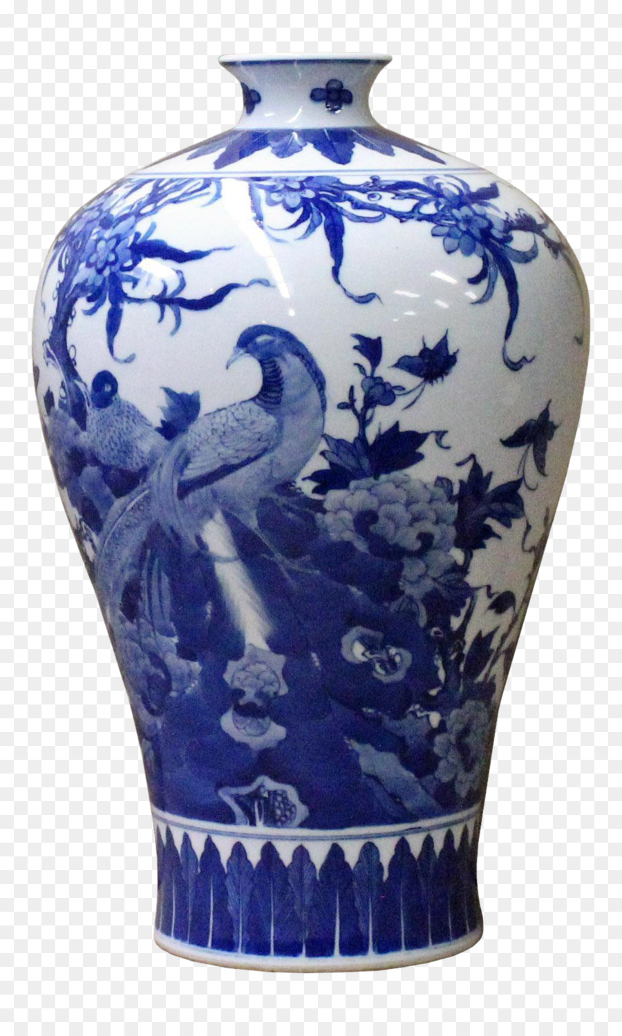 Vase Bleu Et Blanc，Céramique PNG