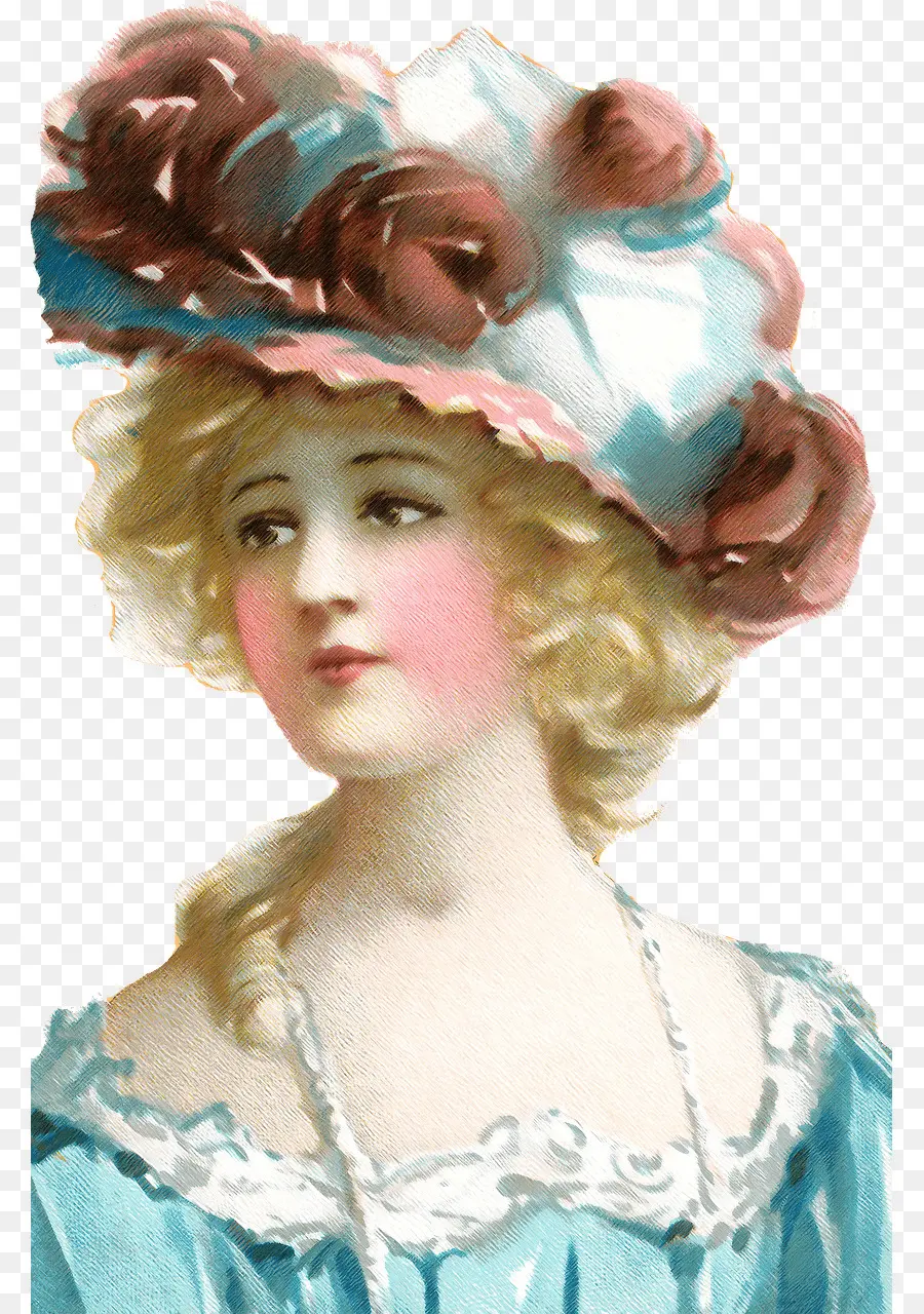 Dame Vintage，Chapeau PNG