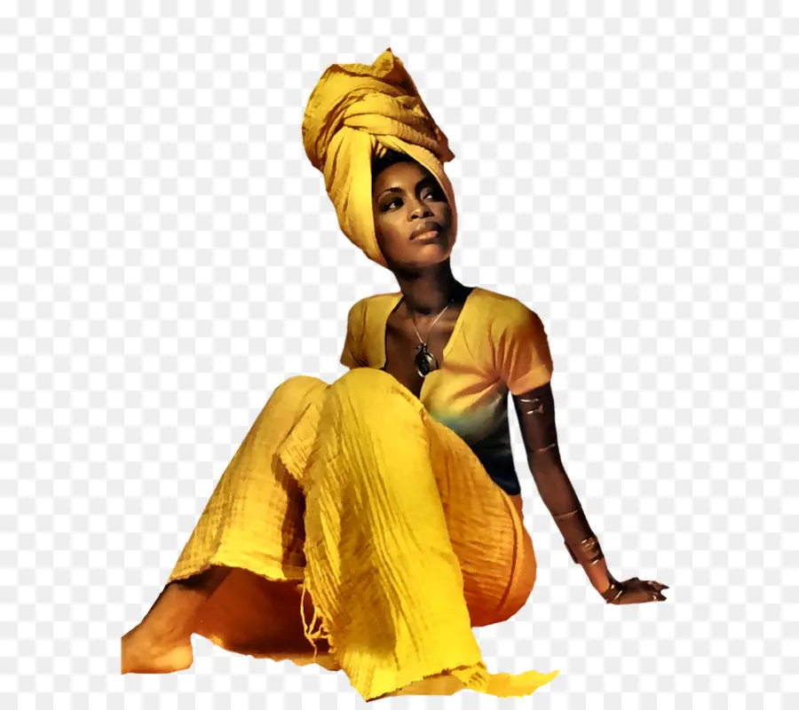 Femme En Jaune，Séance PNG