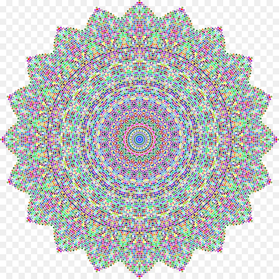 Mandala Coloré，Modèle PNG