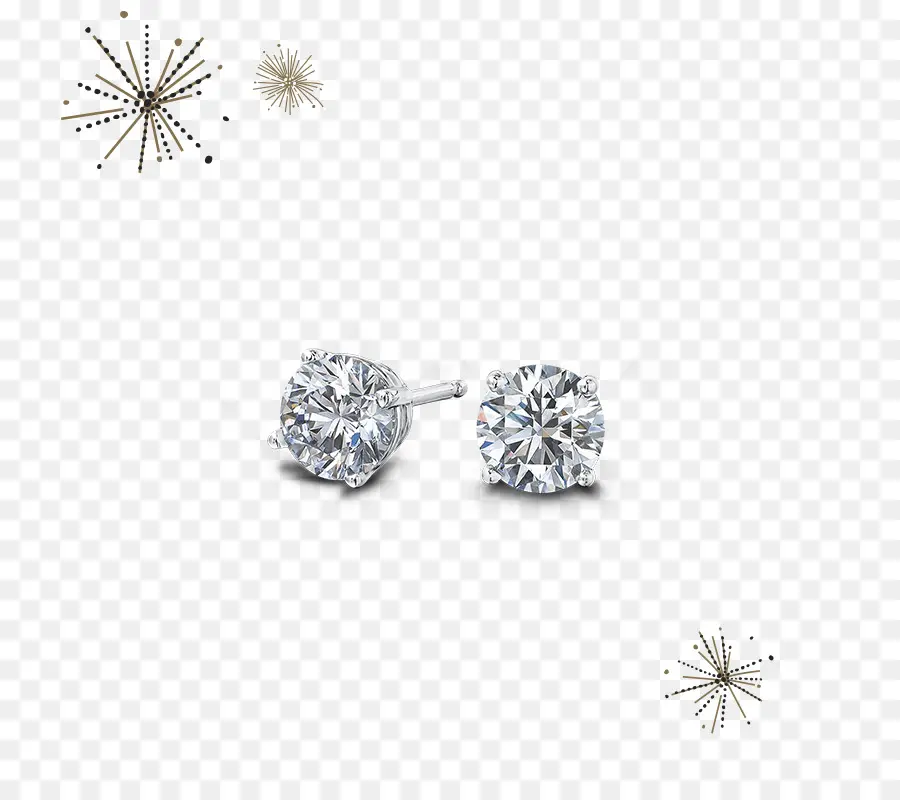 Boucles D'oreilles En Diamant，Goujon PNG