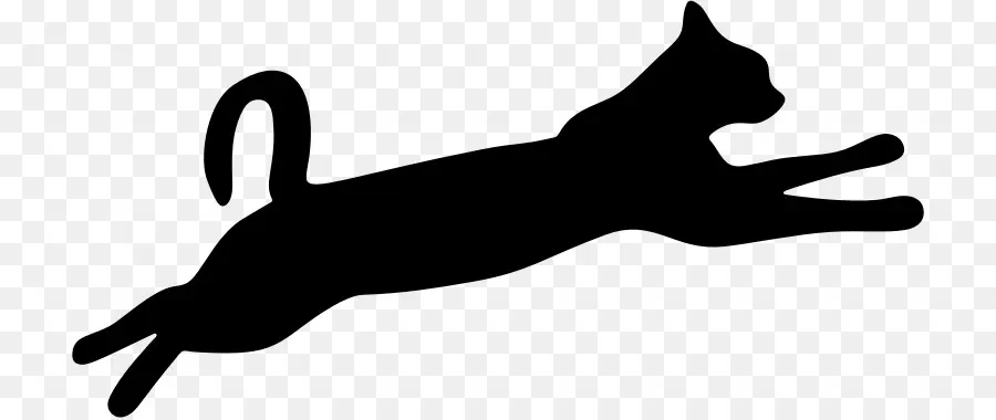 Silhouette De Chat Noir，Félin PNG