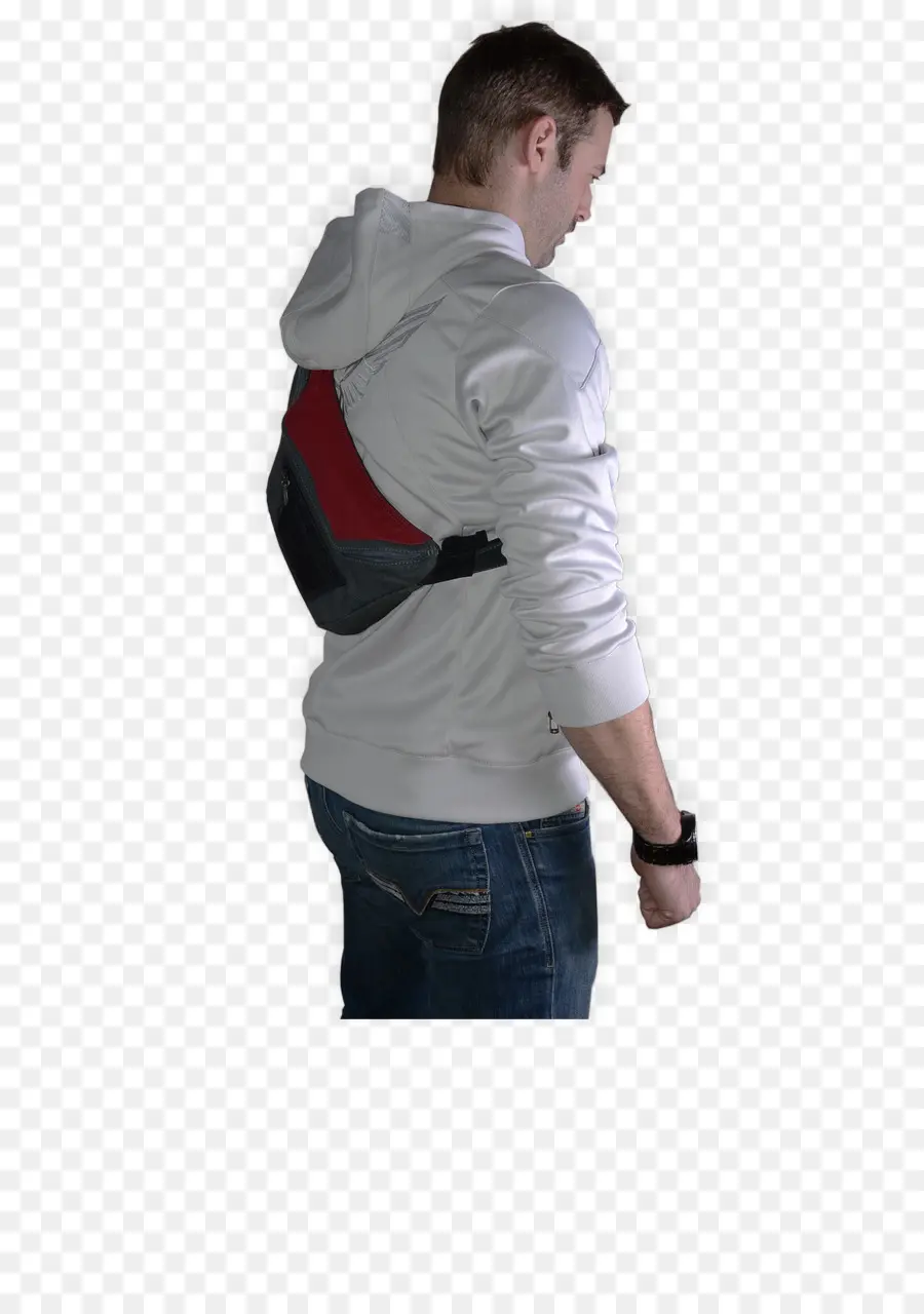 Homme Avec Sac à Dos，Sweatshirt à Capuche PNG