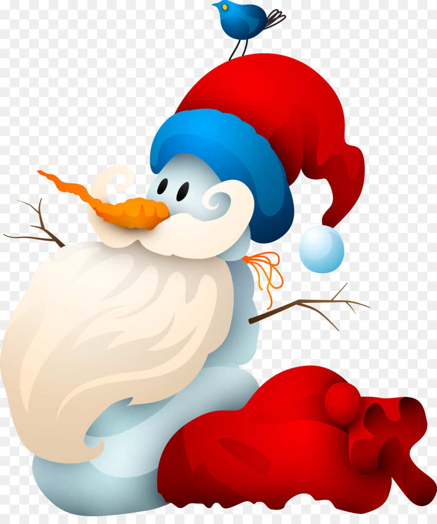 Bonhomme De Neige Avec Bonnet De Noel，Chapeau De Père Noël PNG