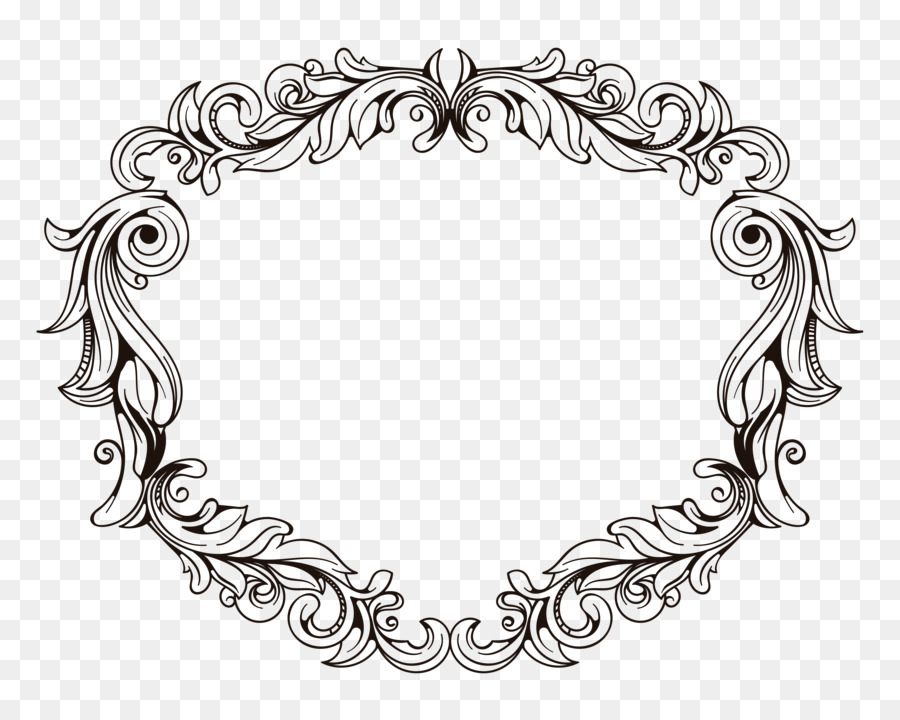 Cadre Décoratif，Rond PNG