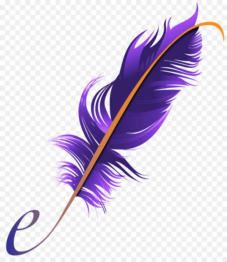 Plume Violette，Plume PNG