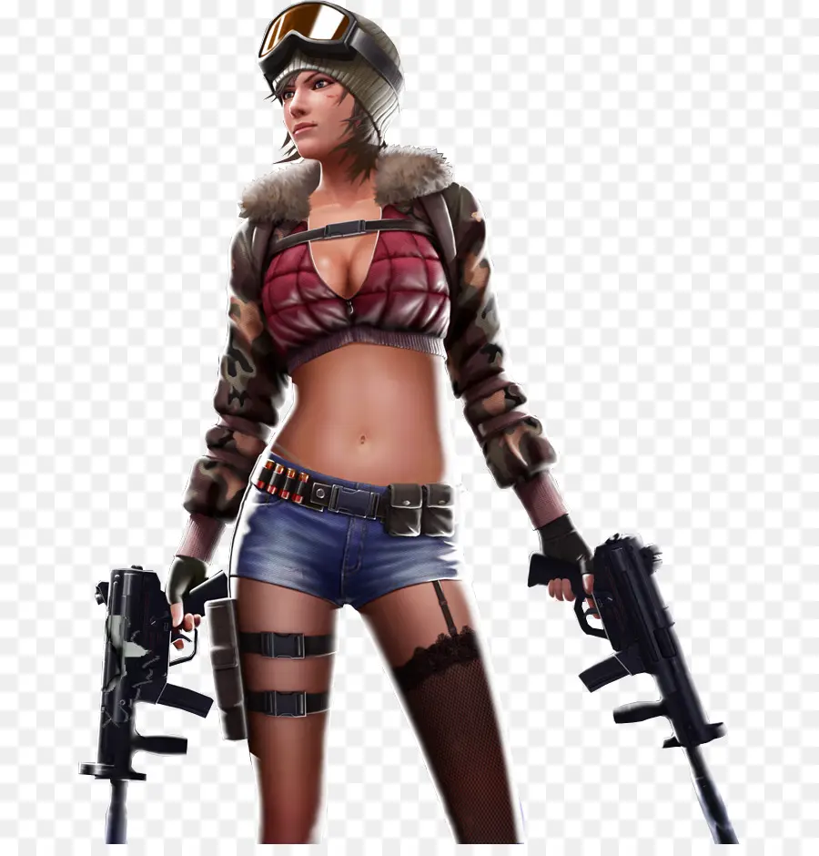 Personnage Féminin Avec Des Armes à Feu，Jeu Vidéo PNG