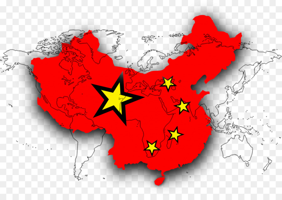 Carte De La Chine，Drapeau PNG