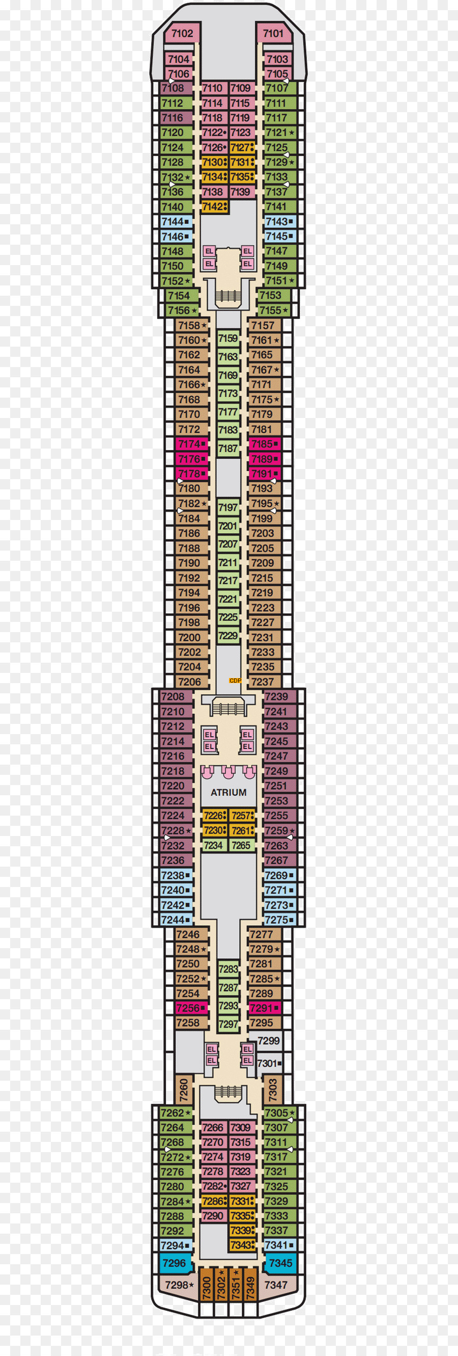 Plan De Pont Du Navire，Cabines PNG