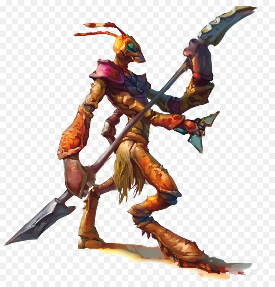 Guerrier Insecte，Lance PNG