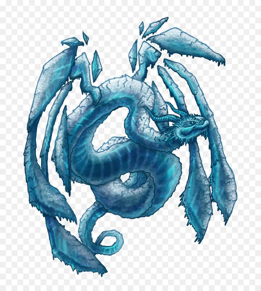 Dragon Bleu，Glace PNG