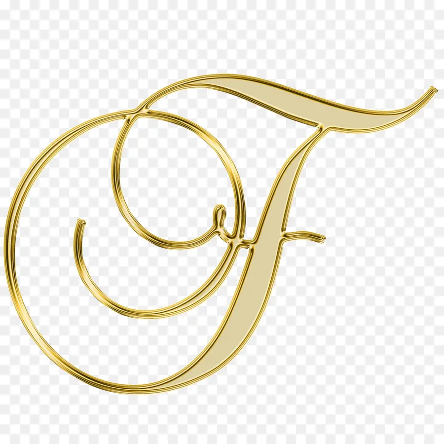 Lettre D'or Q，Alphabet PNG