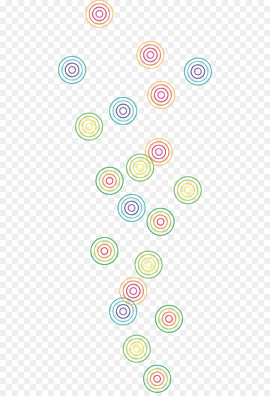 Cercles Colorés，Conception PNG