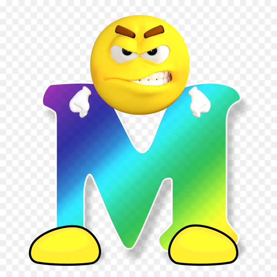 Emoji En Colère，Lettre M PNG