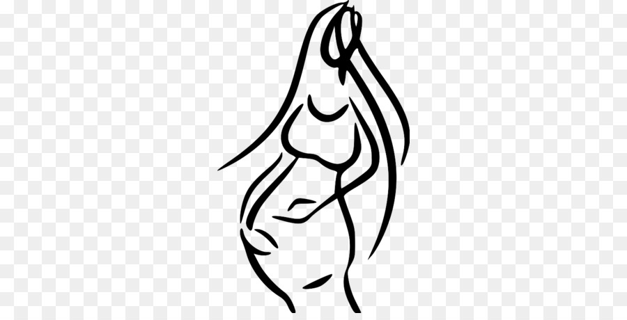 Femme Enceinte，Dessin Au Trait PNG