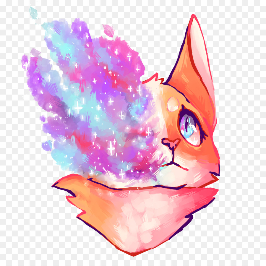 Chat Coloré，Galaxie PNG