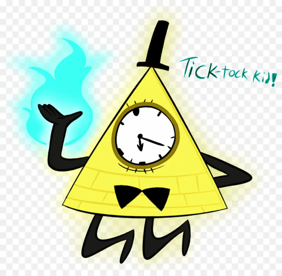 Caractère Du Triangle Jaune，Horloge PNG