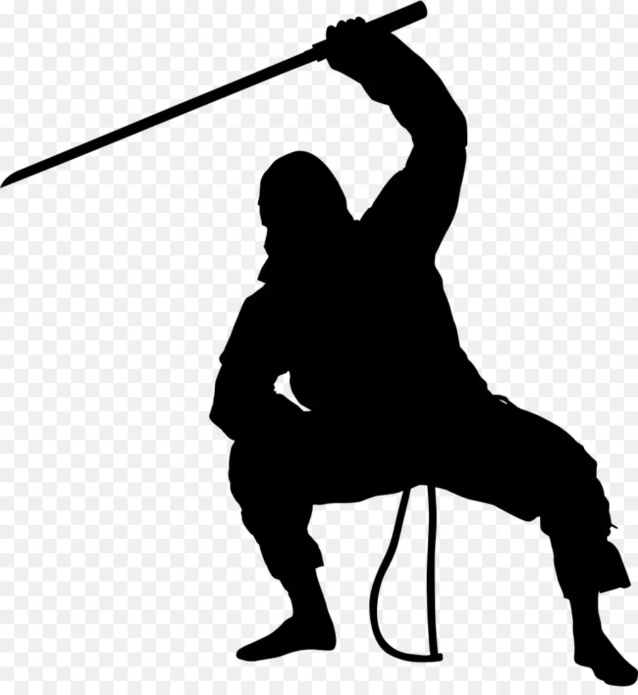 Ninja Silhouette，Épée PNG