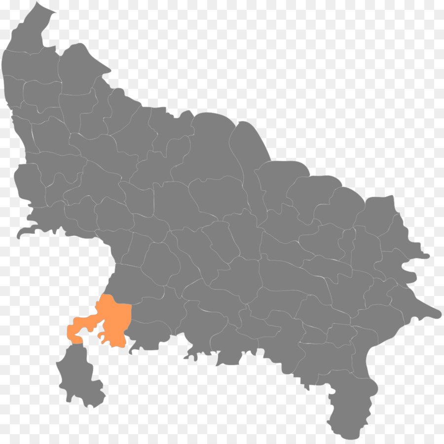 Carte De L'uttar Pradesh，Inde PNG