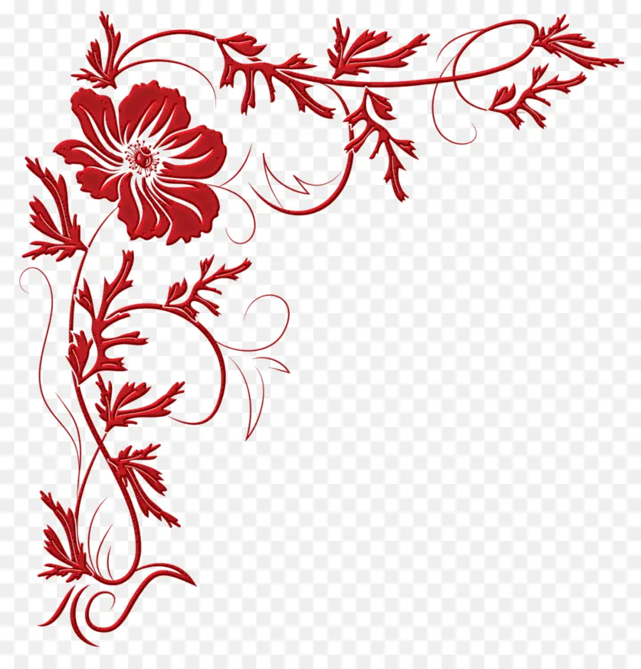 Motif Floral Rouge，Fleurs PNG