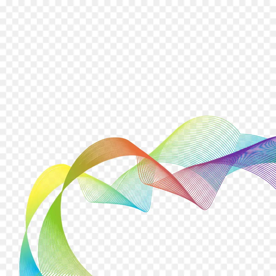 Vague Colorée，Modèle PNG