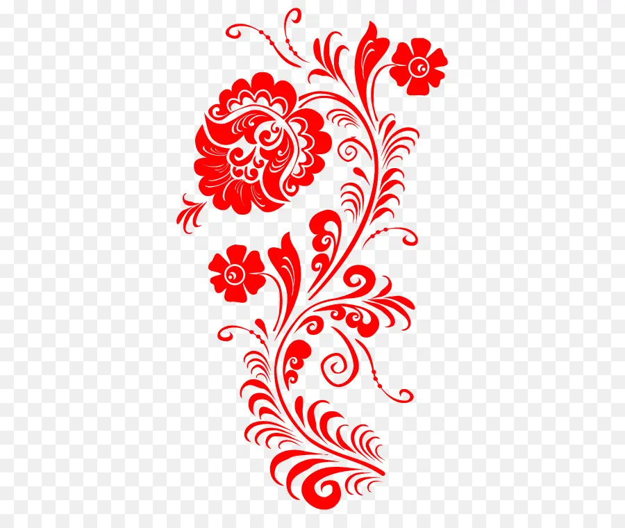 Motif Floral Rouge，Fleurs PNG