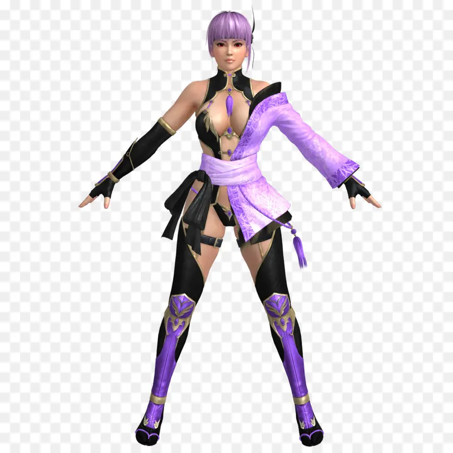 Personnage Féminin En Tenue Violette，Jeu PNG