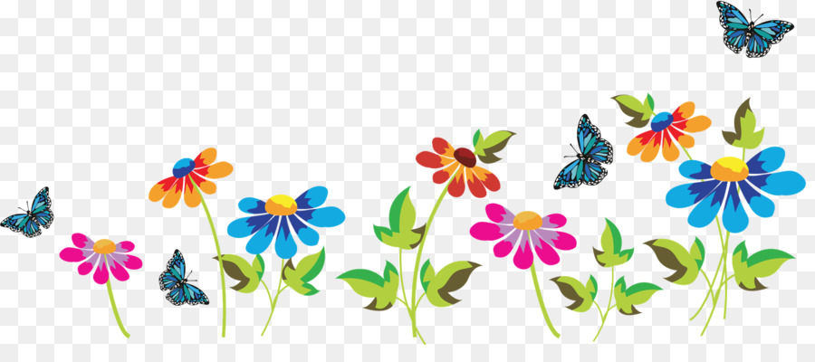 Fleurs Colorées，Jardin PNG